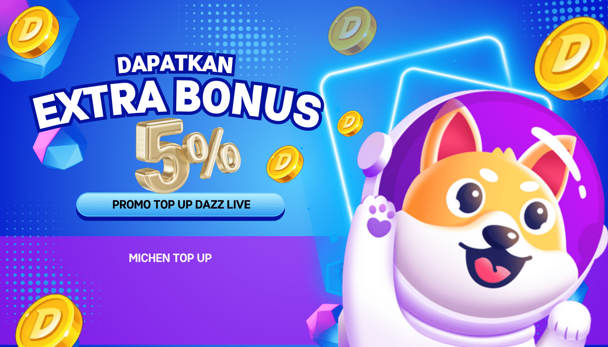 Bonus 5% Top Up Dazz Live